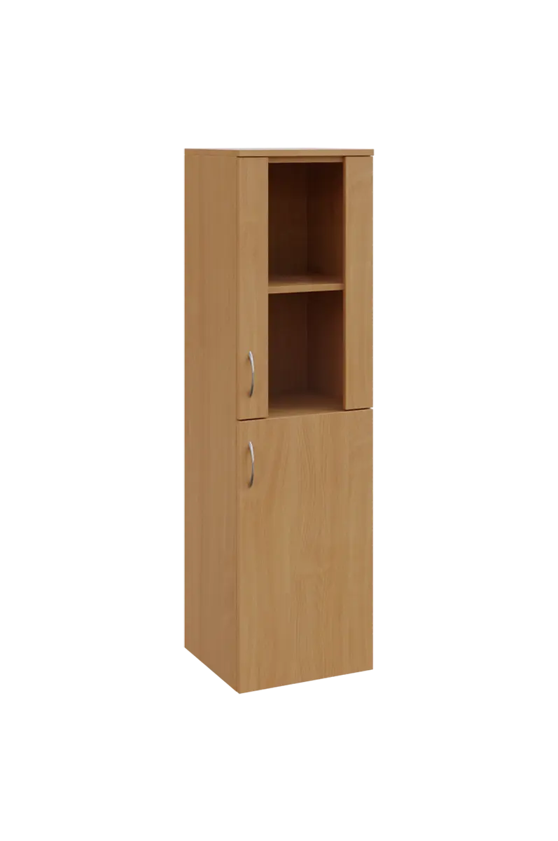 N 4 - 4DS kancelářská skříň, 1-dveřová/prosklená, pravá, 1450x400x400, buk Royal